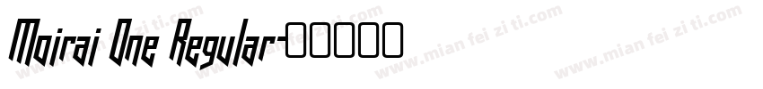 Moirai One Regular字体转换